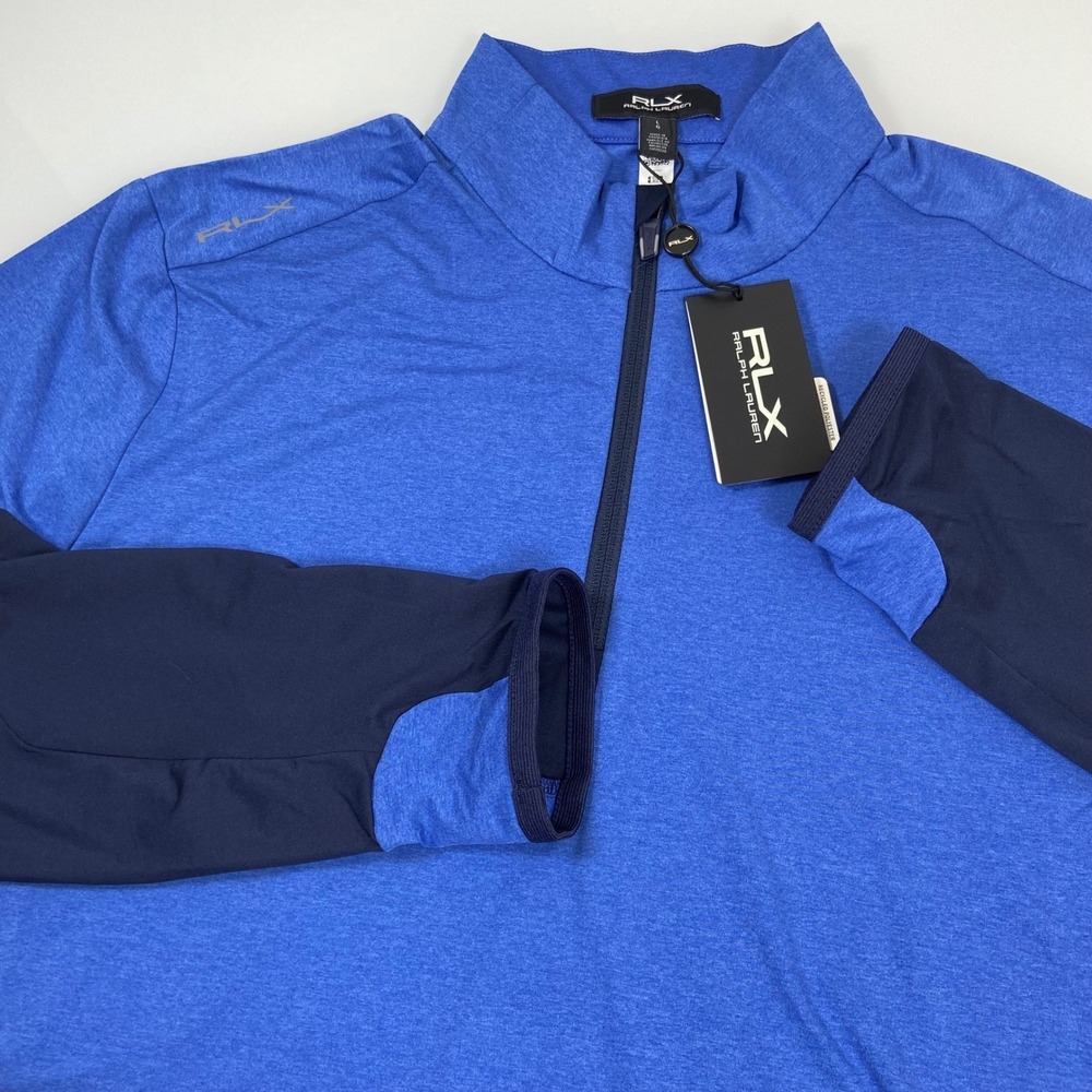 RLX Ralph Lauren Mens XXL Blue Golf Concept 1 Quarter Zip Pullover NEW Heathered